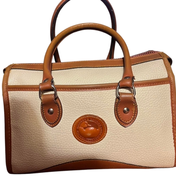 DOONEY & BOURKE VINTAGE All Weather Satchel Stone Pebble LEATHER - Picture 1 of 3